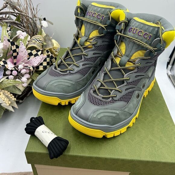 Men’s Gucci lace up boots size 10 made in Italy - Picture 8 of 10